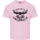Take Me To Valhalla Viking Skull Odin Thor Mens Cotton T-Shirt Tee Top Light Pink