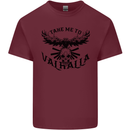Take Me To Valhalla Viking Skull Odin Thor Mens Cotton T-Shirt Tee Top Maroon