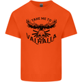 Take Me To Valhalla Viking Skull Odin Thor Mens Cotton T-Shirt Tee Top Orange