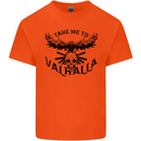 Take Me To Valhalla Viking Skull Odin Thor Mens Cotton T-Shirt Tee Top Orange