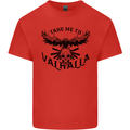 Take Me To Valhalla Viking Skull Odin Thor Mens Cotton T-Shirt Tee Top Red