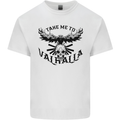 Take Me To Valhalla Viking Skull Odin Thor Mens Cotton T-Shirt Tee Top White
