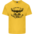 Take Me To Valhalla Viking Skull Odin Thor Mens Cotton T-Shirt Tee Top Yellow
