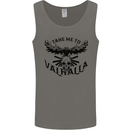 Take Me To Valhalla Viking Skull Odin Thor Mens Vest Tank Top Charcoal