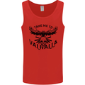 Take Me To Valhalla Viking Skull Odin Thor Mens Vest Tank Top Red
