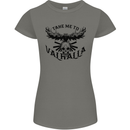 Take Me To Valhalla Viking Skull Odin Thor Womens Petite Cut T-Shirt Charcoal