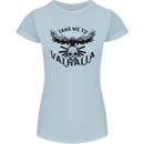 Take Me To Valhalla Viking Skull Odin Thor Womens Petite Cut T-Shirt Light Blue