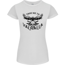 Take Me To Valhalla Viking Skull Odin Thor Womens Petite Cut T-Shirt White