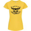 Take Me To Valhalla Viking Skull Odin Thor Womens Petite Cut T-Shirt Yellow