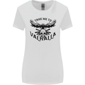 Take Me To Valhalla Viking Skull Odin Thor Womens Wider Cut T-Shirt White