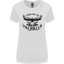Take Me To Valhalla Viking Skull Odin Thor Womens Wider Cut T-Shirt White