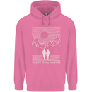 Take Me to the Mountains Trekking Hiking Childrens Kids Hoodie Azalea