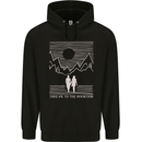 Take Me to the Mountains Trekking Hiking Childrens Kids Hoodie Black