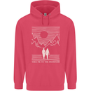 Take Me to the Mountains Trekking Hiking Childrens Kids Hoodie Heliconia