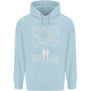 Take Me to the Mountains Trekking Hiking Childrens Kids Hoodie Light Blue