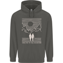 Take Me to the Mountains Trekking Hiking Childrens Kids Hoodie Storm Grey