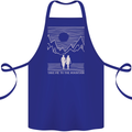 Take Me to the Mountains Trekking Hiking Cotton Apron 100% Organic Royal Blue