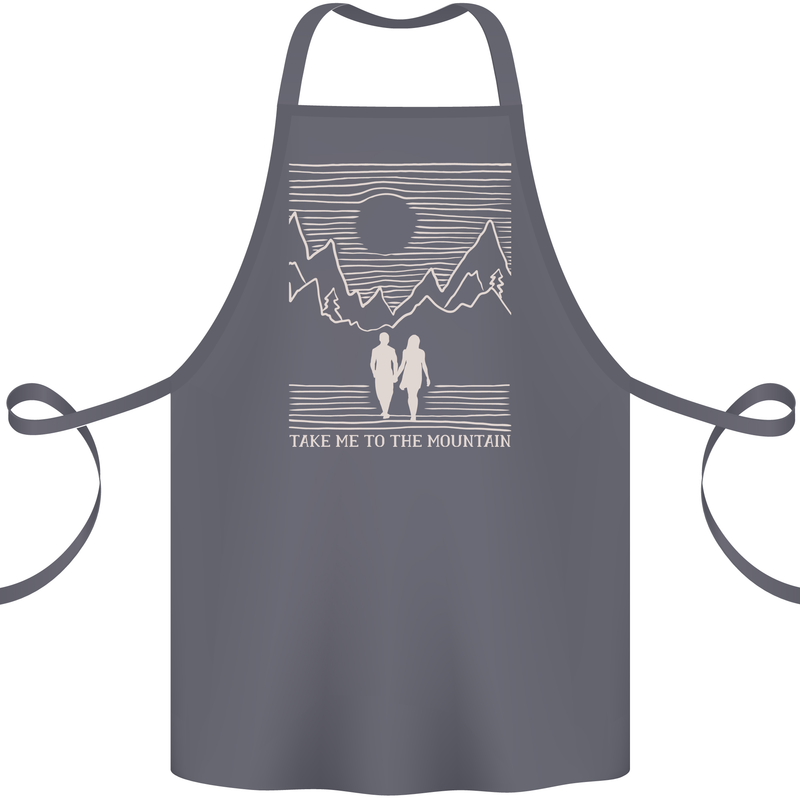 Take Me to the Mountains Trekking Hiking Cotton Apron 100% Organic Steel
