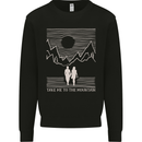 Take Me to the Mountains Trekking Hiking Kids Sweatshirt Jumper Black