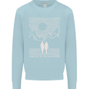 Take Me to the Mountains Trekking Hiking Kids Sweatshirt Jumper Light Blue