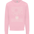 Take Me to the Mountains Trekking Hiking Kids Sweatshirt Jumper Light Pink