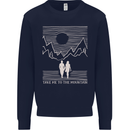 Take Me to the Mountains Trekking Hiking Kids Sweatshirt Jumper Navy Blue