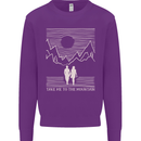 Take Me to the Mountains Trekking Hiking Kids Sweatshirt Jumper Purple