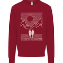 Take Me to the Mountains Trekking Hiking Kids Sweatshirt Jumper Red