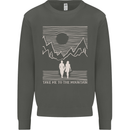 Take Me to the Mountains Trekking Hiking Kids Sweatshirt Jumper Storm Grey