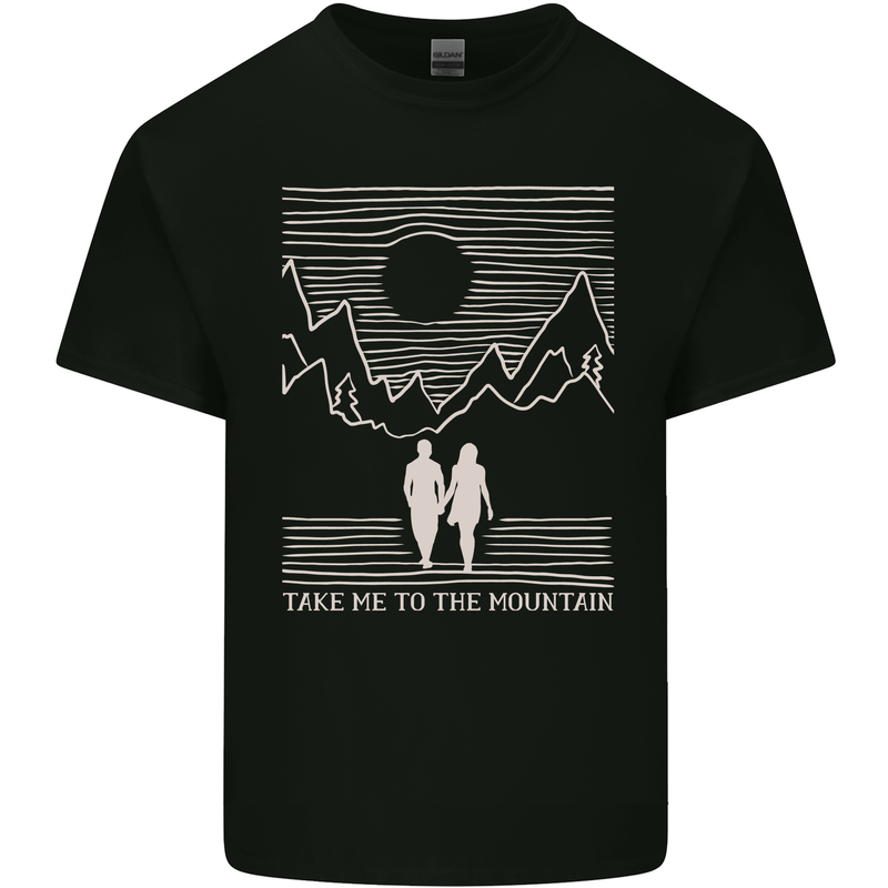 Take Me to the Mountains Trekking Hiking Kids T-Shirt Childrens Black