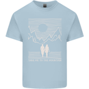 Take Me to the Mountains Trekking Hiking Kids T-Shirt Childrens Light Blue