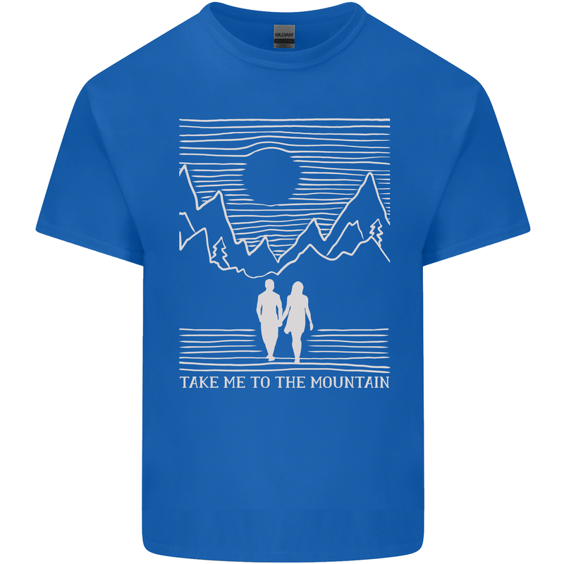 Take Me to the Mountains Trekking Hiking Kids T-Shirt Childrens Royal Blue
