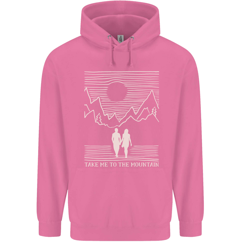 Take Me to the Mountains Trekking Hiking Mens 80% Cotton Hoodie Azelea