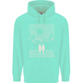 Take Me to the Mountains Trekking Hiking Mens 80% Cotton Hoodie Peppermint