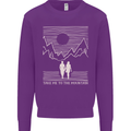 Take Me to the Mountains Trekking Hiking Mens Sweatshirt Jumper Purple