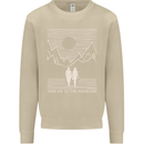 Take Me to the Mountains Trekking Hiking Mens Sweatshirt Jumper Sand