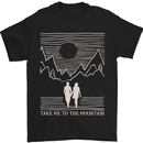 Take Me to the Mountains Trekking Hiking Mens T-Shirt Cotton Gildan Black