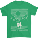 Take Me to the Mountains Trekking Hiking Mens T-Shirt Cotton Gildan Irish Green