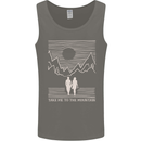 Take Me to the Mountains Trekking Hiking Mens Vest Tank Top Charcoal