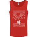 Take Me to the Mountains Trekking Hiking Mens Vest Tank Top Red
