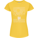 Take Me to the Mountains Trekking Hiking Womens Petite Cut T-Shirt Yellow