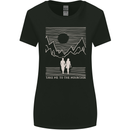 Take Me to the Mountains Trekking Hiking Womens Wider Cut T-Shirt Black