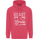 Take Your Heart With You Slogan Childrens Kids Hoodie Heliconia