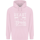 Take Your Heart With You Slogan Childrens Kids Hoodie Light Pink