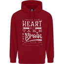 Take Your Heart With You Slogan Childrens Kids Hoodie Red