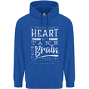 Take Your Heart With You Slogan Childrens Kids Hoodie Royal Blue