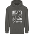 Take Your Heart With You Slogan Childrens Kids Hoodie Storm Grey