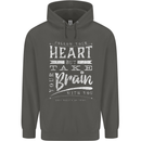 Take Your Heart With You Slogan Childrens Kids Hoodie Storm Grey