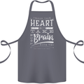 Take Your Heart With You Slogan Cotton Apron 100% Organic Steel