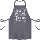 Take Your Heart With You Slogan Cotton Apron 100% Organic Steel